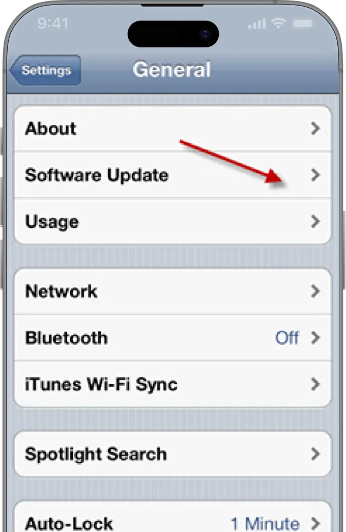 General – Software Update